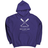 West Leaf Lake Paddles Unisex Hoodie WHT Art