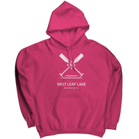West Leaf Lake Paddles Unisex Hoodie WHT Art