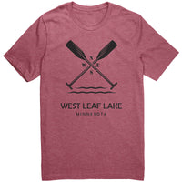 West Leaf Lake Paddles Unisex Tee BLK Art