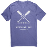 West Leaf Lake Paddles Unisex Tee WHT Art2