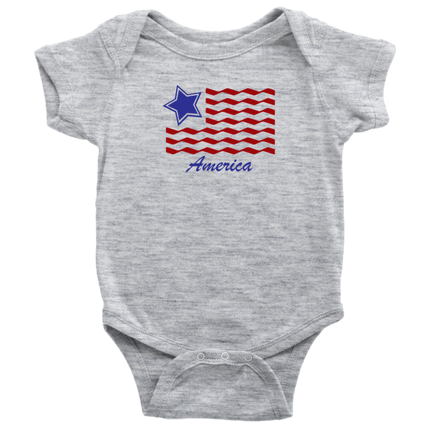 Baby Onesie, America, Flag