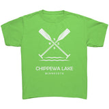 Youth Chippewa Lake Paddles Tee, WHT Art
