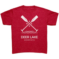 Youth Deer Lake Paddles Tee, WHT