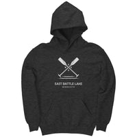 Youth East Battle Lake Paddles Hoodie, WHT