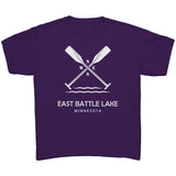 Youth East Battle Lake Paddles Tee, WHT