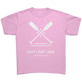 Youth East Leaf Lake Paddles Tee, WHT Art2
