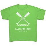 Youth East Leaf Lake Paddles Tee, WHT Art2