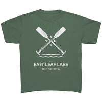 Youth East Leaf Lake Paddles Tee WHT Art