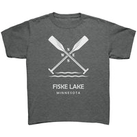 Youth Fiske Lake Paddles Tee, WHT Art