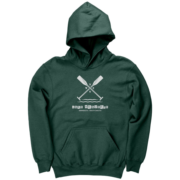 Youth Lake Traverse Paddles Hoodie, WHT Art
