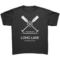 Youth Long Lake Paddles Tee, WHT