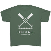 Youth Long Lake Paddles Tee, WHT
