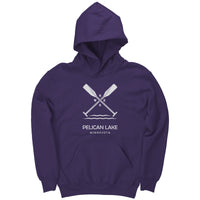 Youth Pelican Lake Paddles Hoodie, WHT Art