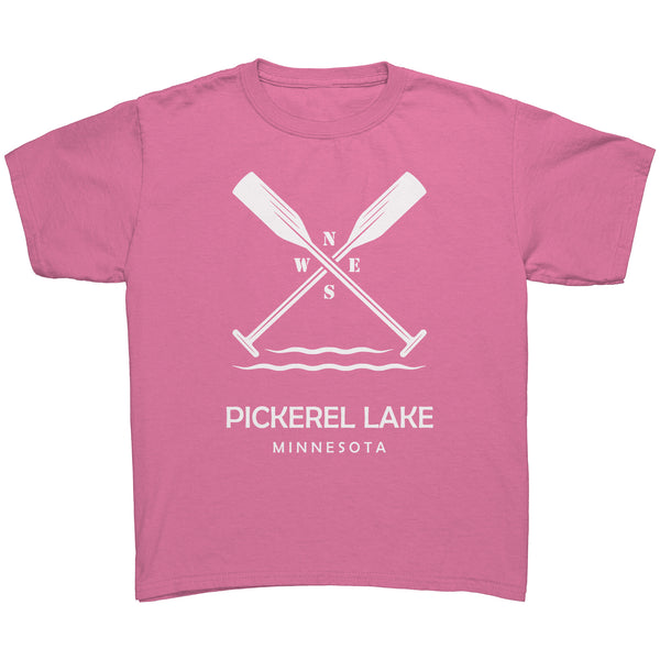 Youth Pickerel Lake Paddles Tee, WHT Art