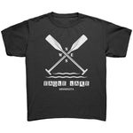 Youth Eagle Lake MN Paddles Tee, White Ink