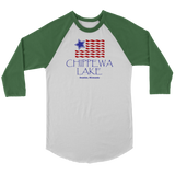 UNISEX Raglan Shirt, Chippewa Lake, USA Flag