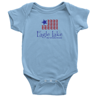 Baby Onesie, USA Flag, Eagle Lake