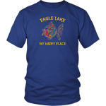 UNISEX Colorful Fish  Eagle Lake My Happy Place T-Shirt, More Colors