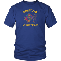 UNISEX Colorful Fish  Eagle Lake My Happy Place T-Shirt, More Colors