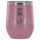 12-Ounce Stemless Wine Tumbler, NANA, Pawprint