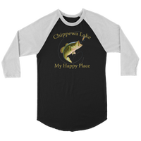UNISEX Raglan Shirt, Chippewa Lake, Bass