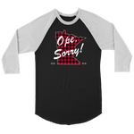 Minnesota Raglan Tee, Unisex, Buffalo Plaid, Ope Sorry!