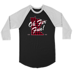 Minnesota Raglan Tee, Unisex, Buffalo Plaid, Oh Fer Fun!