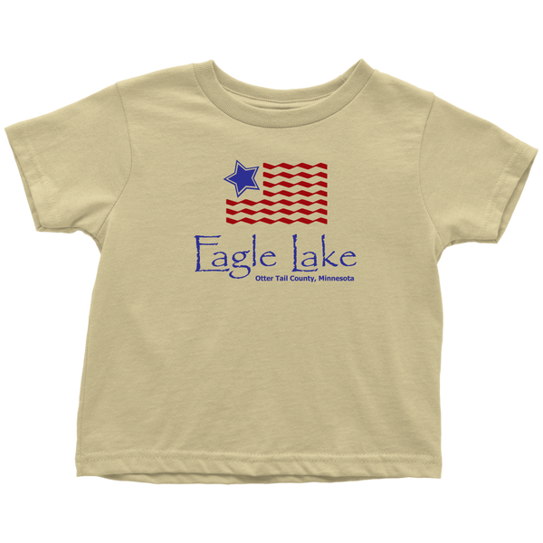 TODDLER T-Shirt, USA Flag, Eagle Lake