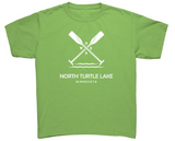 Youth North Turtle Lake Paddles Tee, WHT Art