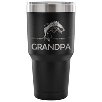 30-Ounce Vacuum Tumbler, GRANDPA, Bass