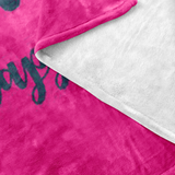 Fleece Blanket, Plush, Devils Lake, Hot Pink, Small/Medium/Large