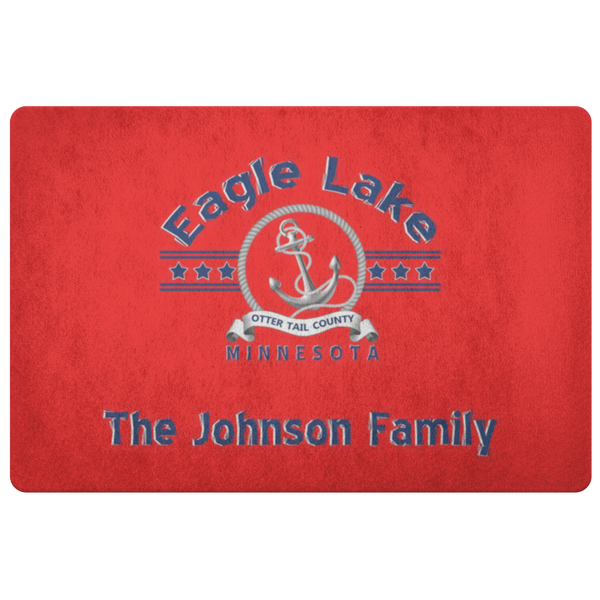 Door Mat, Eagle Lake, Red, JOHNSON