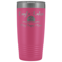 20-Ounce Stainless Tumbler, Eagle Lake, Birds, Happy Place