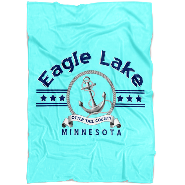Fleece Blanket, Plush, Eagle Lake, Light Blue, Small/Medium/Large