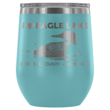 12-Ounce Stemless Wine Tumbler, Eagle Lake Heart Loon