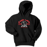 Youth Hoodie, Eagle Lake Anchor, Red Art