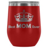 12-Ounce Stemless Wine Tumbler, MOM, Crown