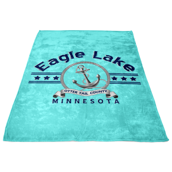 Fleece Blanket, Plush, Eagle Lake, Light Blue, Small/Medium/Large