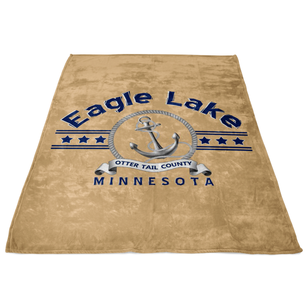 Fleece Blanket, Plush, Eagle Lake, Sand, Small/Medium/Large