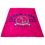 Fleece Blanket, Plush, Eagle Lake, Hot Pink, Small/Medium/Large