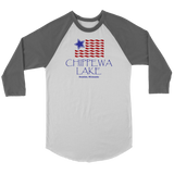 UNISEX Raglan Shirt, Chippewa Lake, USA Flag