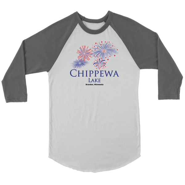 UNISEX Raglan Shirt, Chippewa Lake, Fireworks