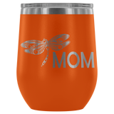 12-Ounce Stemless Wine Tumbler, MOM, Dragonfly