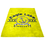 Fleece Blanket, Plush, Eagle Lake, Bright Yellow, Small/Medium/Large